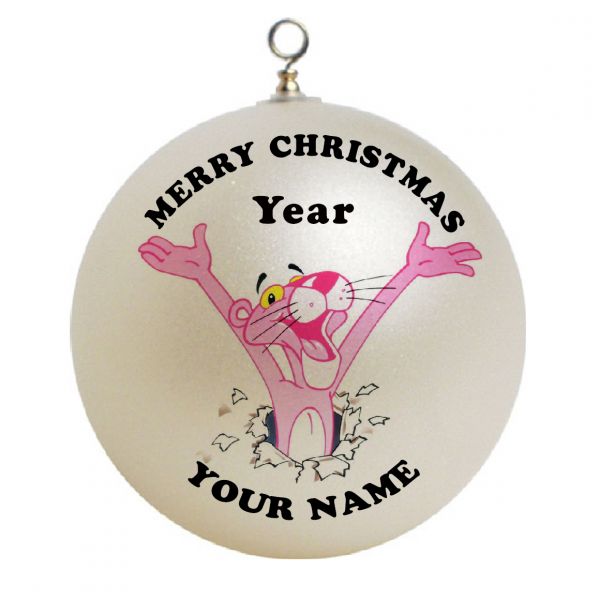 Personalized Pink Panther x-mas Christmas Ornament  #1
