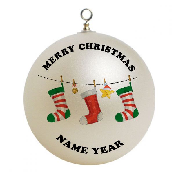 Personalized CHRISTMAS STOCKINGS Christmas Ornament Custom Gift #1