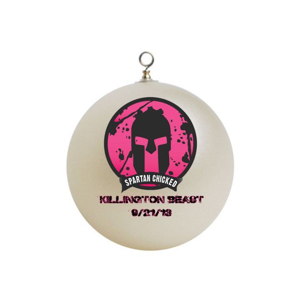 Personalized Spartan Chicked Christmas Ornament #1