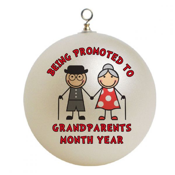Personalized Being Promoted To Grandparents New Grandmother or Grandfather grandchild Christmas Ornament Custom Gift #1