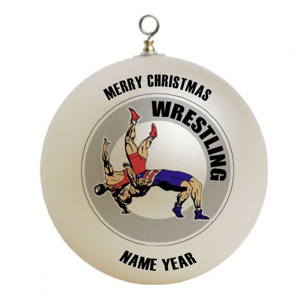 Personalized  Wrestling Christmas Ornament Custom Gift #1