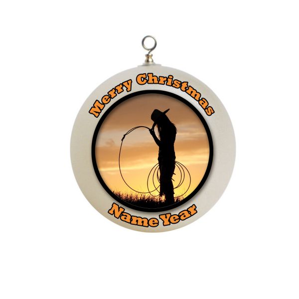Personalized Cowgirl western Ornament Custom gift  #1