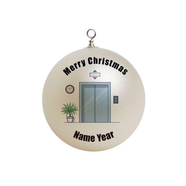 Personalized  Elevator Christmas Ornament # 1
