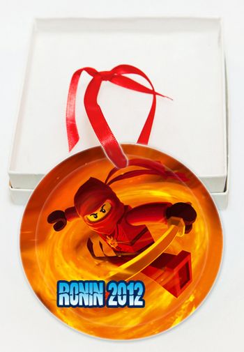 Personalized Ninjago Glass Christmas Ornament Custom Gift #1