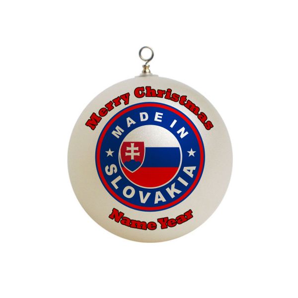 Personalized Made in Slovakia Christmas Ornament 1