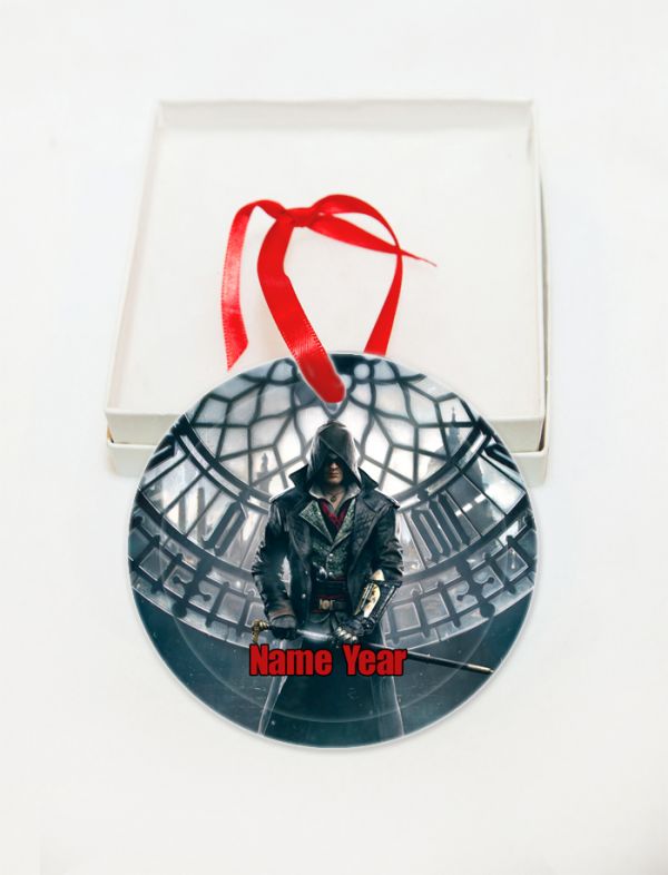 Personalized Assassin Creed GLASS Ornament Custom Gift #1