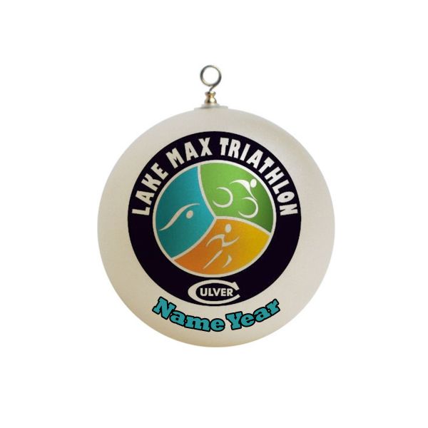 Personalized  Lake Max Triathlon  Christmas Ornament Custom #1