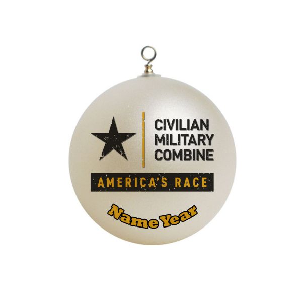 Personalized  Civilian Military Combine Christmas Ornament Custom #1