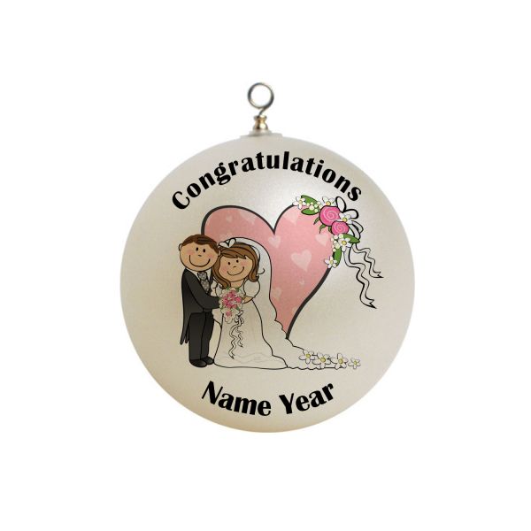 Personalized Wedding Gift, Engagement Gift, Wedding, Bride Groom Gift Congratulations Christmas Ornament #1