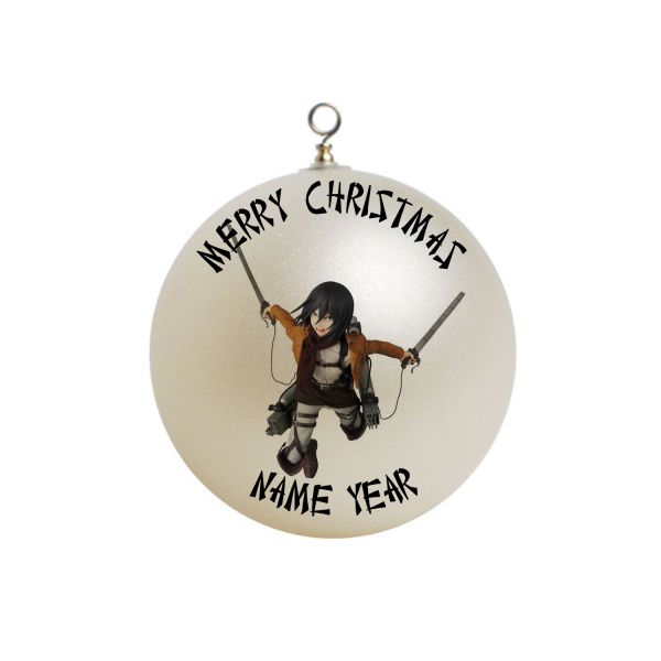 Personalized Mikasa Attack of Titan Christmas Ornament Custom Gift #1