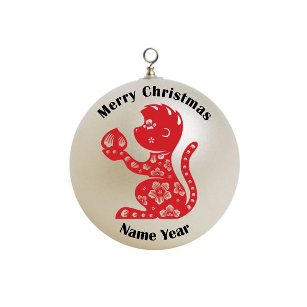 Personalized Chinese Zodiac Animals Year of Monkey Christmas Ornament #21