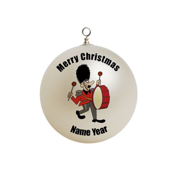 Personalized drums, Procassion, Brass Band, Drummer Playing Ornament Christmas #22