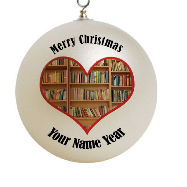 Personalized Book Lovers Christmas Ornament Custom Gift #2