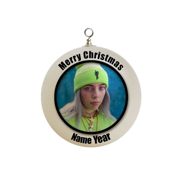 Personalized  Billie Eilish  Billy Iylish in a hat  Ornament 2