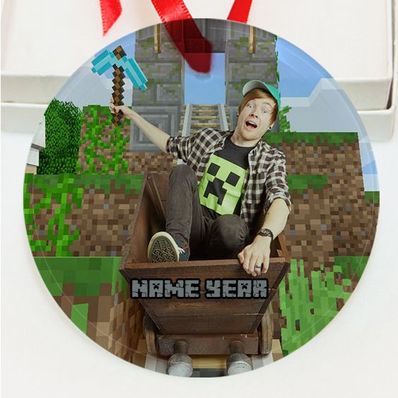 Personalized Dan TDM ON wagon In game  GLASS Ornament Custom Gift #2
