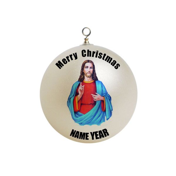 Personalized Jesus Christ Superior Christmas Ornament 2