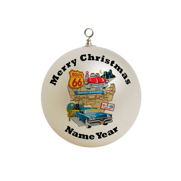 Personalized Route 66 USA map Ornament #2