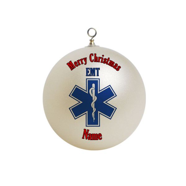 Personalized  EMT Christmas Ornament 2