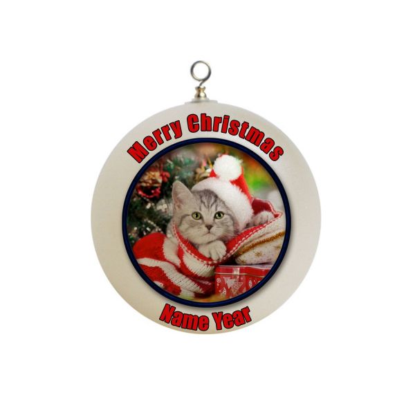 Personalized Cat Christmas Ornament Custom Gift #2