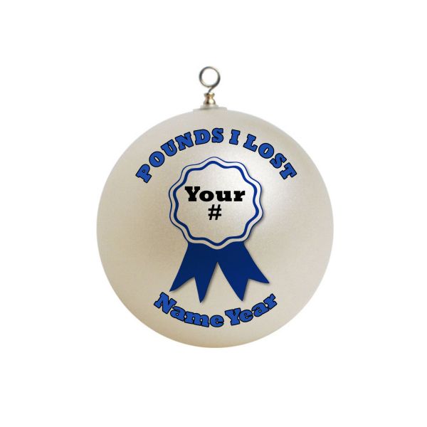 Personalized  Weight Lost Pounds I lost Ornament  2