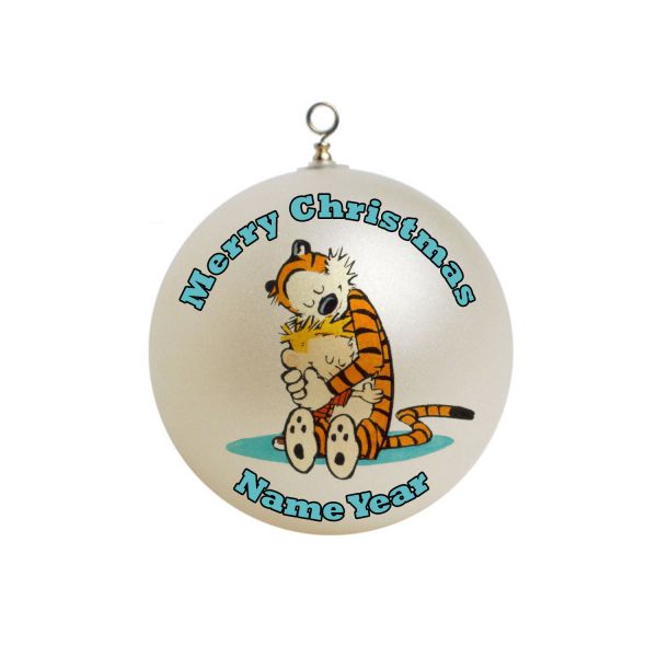 Personalized Calvin and Hobbes x-mas Ornament  #2