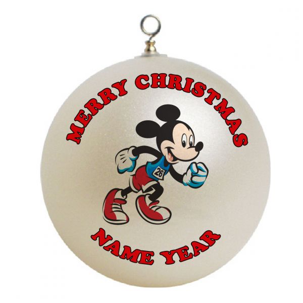 Personalized  Runners Disney Mickey  Christmas Ornament Custom Gift #2