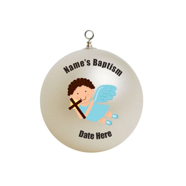 Personalized Baptism / Christening Ornament #2 Boy