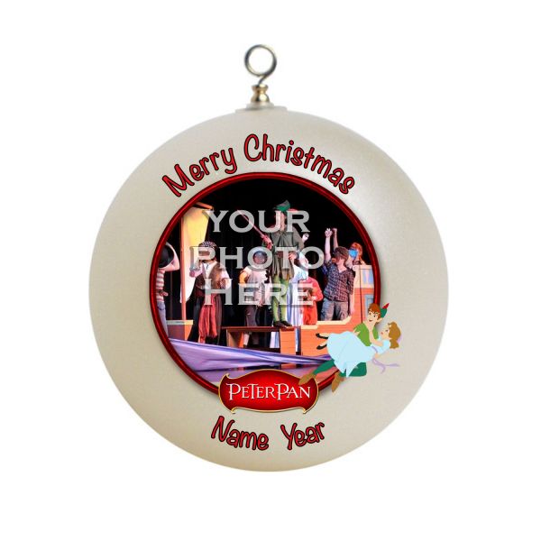 Personalized Peter Pan and Wendy ADD YOUR Photo Christmas Ornament Custom Gift #2