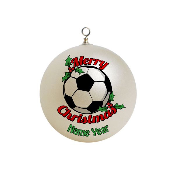 Personalized Sports Soccer Christmas Ornament #2