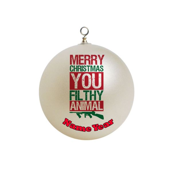 Personalized Merry Christmas Ya Filthy Animal Home Alone  Ornament FUNNY Gift #2