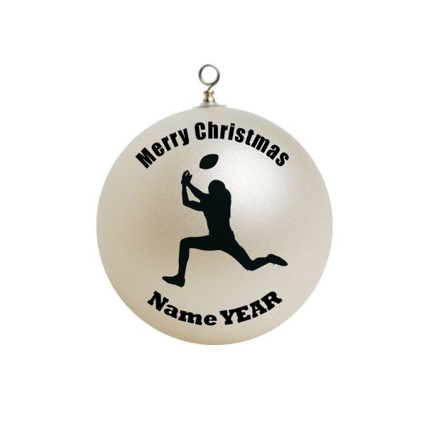 Personalized High School  Football Player Running Silhouette Ornament Christmas 2