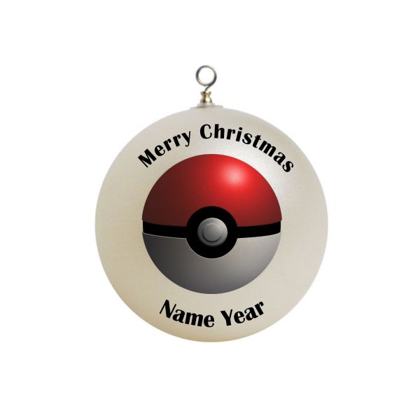 Personalized Pokemon Go pokeball, Ornament #2