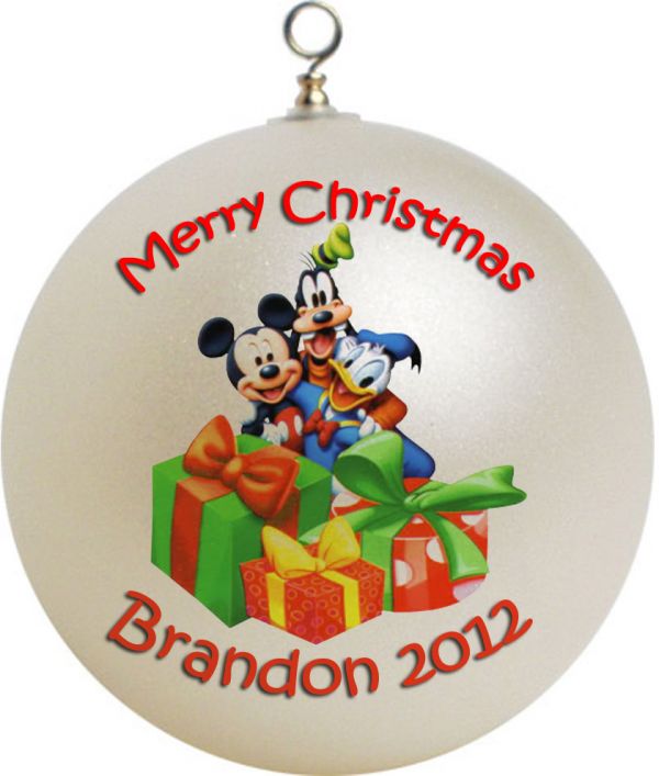 Personalized Mickey, Donald & Goofy Christmas Ornament #2
