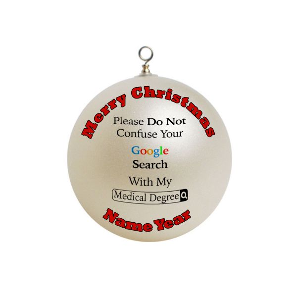 Personalized  please do not confuse google with nursing career Christmas Ornament Custom Gift Funny #2