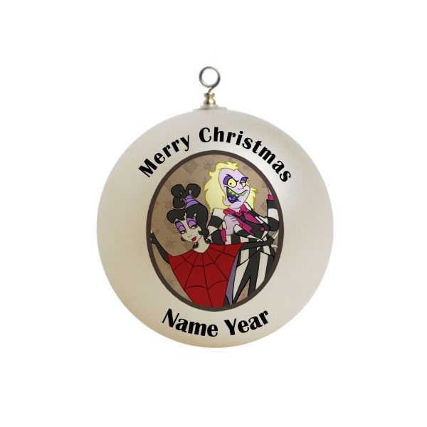 Personalized  beetlejuice and lydia cartoon, Ornament #2
