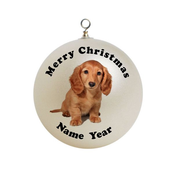 Personalized  Dachshund Puppy Dog Christmas Ornament 2