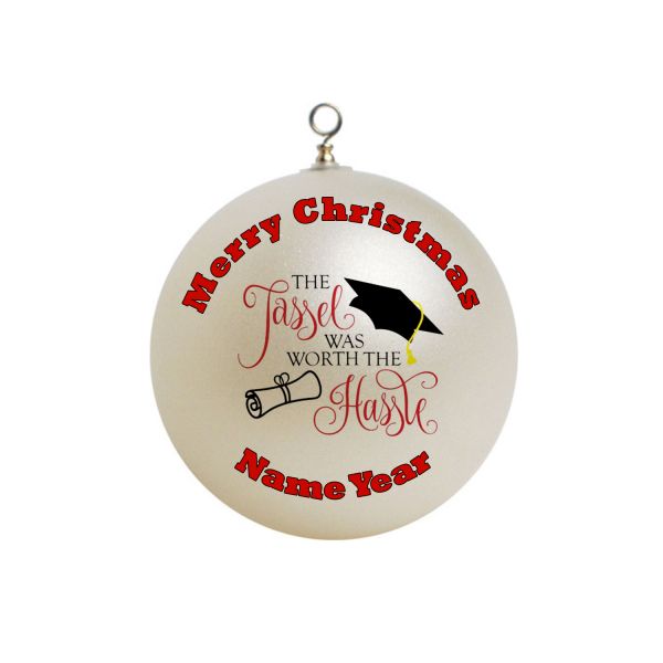 Personalized The tassel was worth the hassle Christmas Ornament Custom Graduation #2 