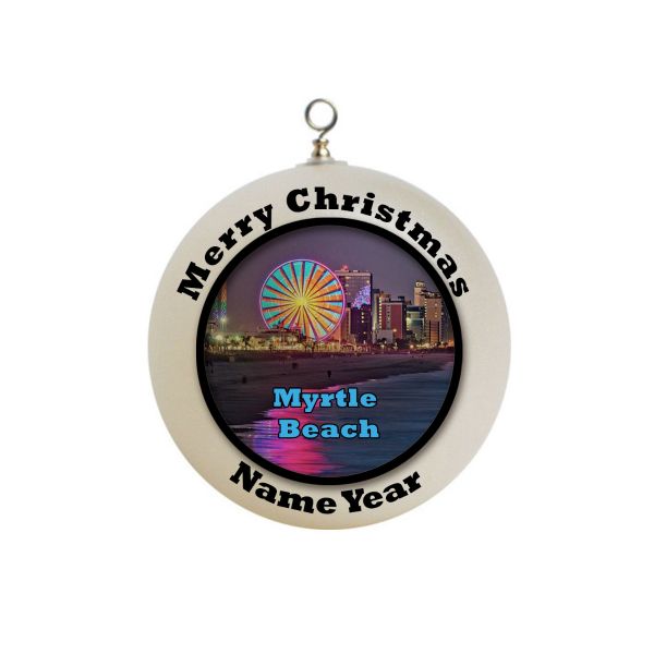 Personalized Myrtle Beach South Carolina Christmas Ornament 2