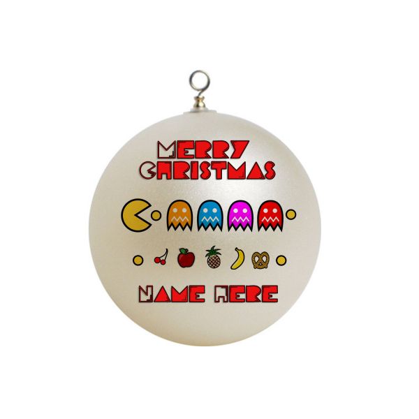 Personalized Pac-man Christmas Ornament Custom Gift #2