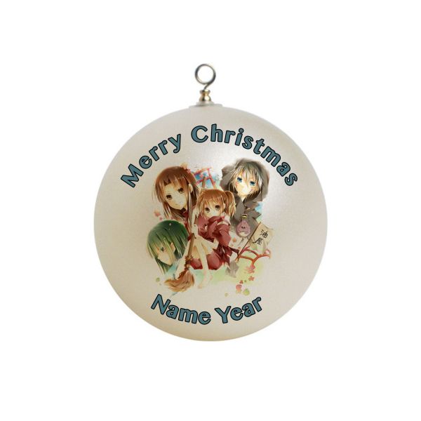 Personalized spirited away haku and chihiro anime Christmas Ornament Custom gift #2