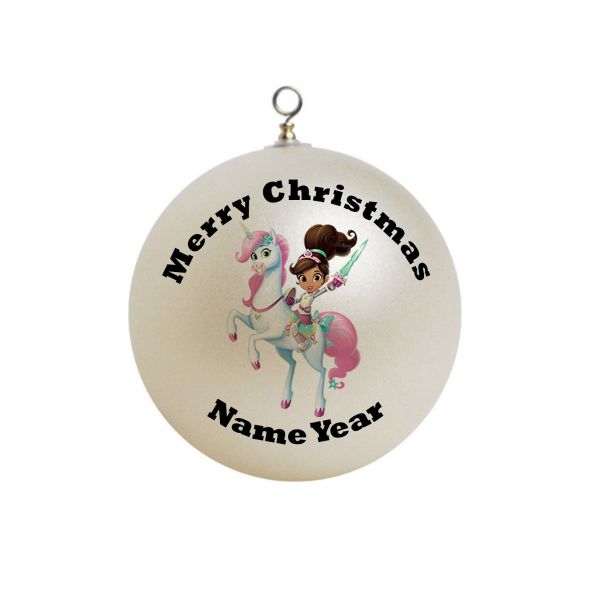 Personalized Nella the Kinght on a horse Princess Ornament 2