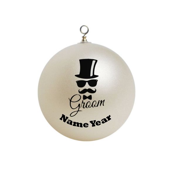 Personalized man guy husband Groom Ornament 2