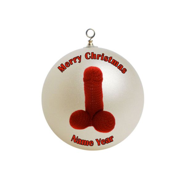 Personalized FUNNY Red Sweater for ***** Christmas Ornament #30