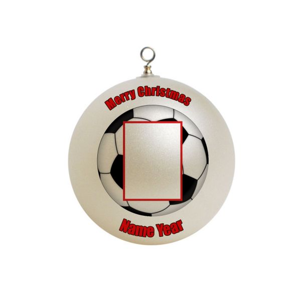 Personalized Soccer Photo Border  Ornament Custom Border Gift #30