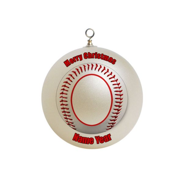 Personalized Baseball Photo Border   Ornament Custom Border Gift #31