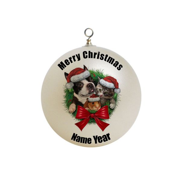 Personalized Animal Lover Cat Dog Hampster Christmas Ornament 31