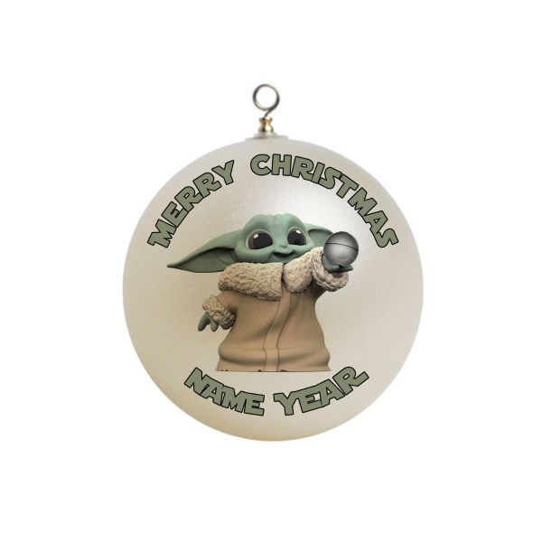 Personalized Star Wars The Mandalorian Baby Yoda  Christmas Ornament  #36