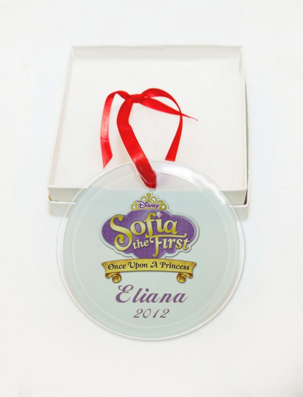 Personalized Princess Sofia Glass Christmas Ornament Custom Gift #3