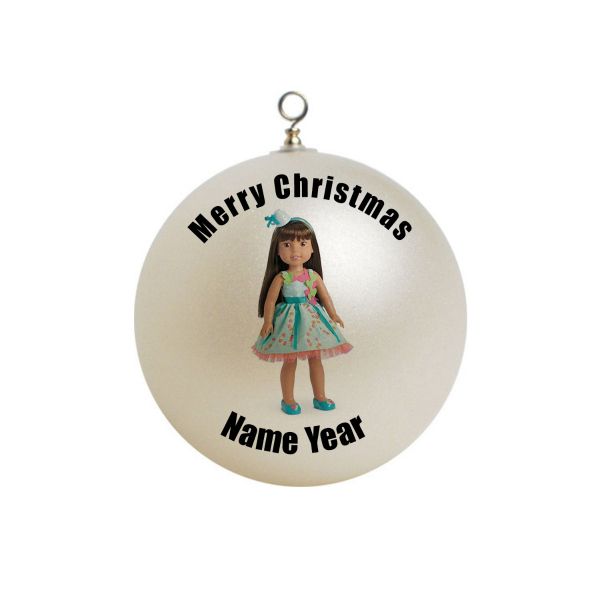 Personalized American Doll Wellie wishers Garden Teatime Christmas Ornament # 3