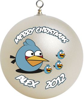 Personalized Angry Birds Christmas Ornament Custom Gift #3